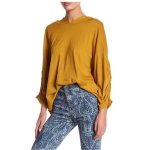 Free People Movement Horizon Hooded Terracotta Tee